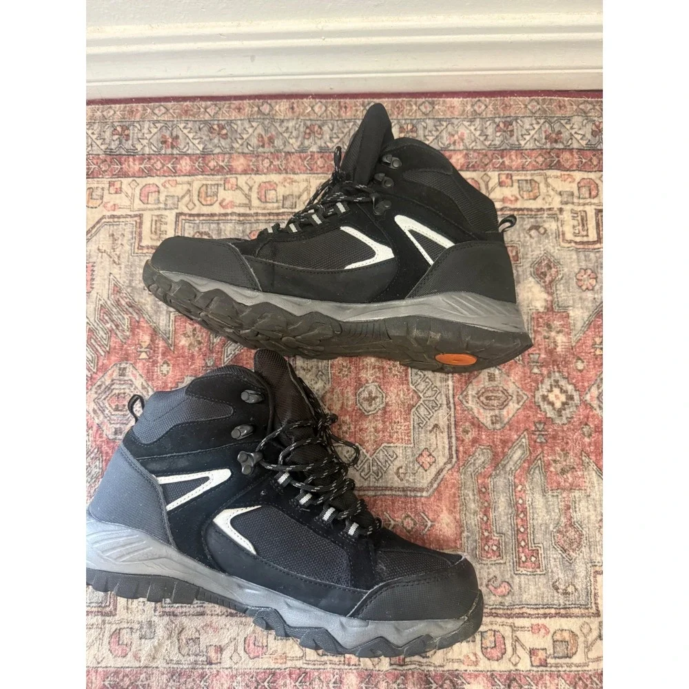 AVS-TEX Mens Hiking Boots Black Grey Mid Top Trail Shoes EU 43 US 10